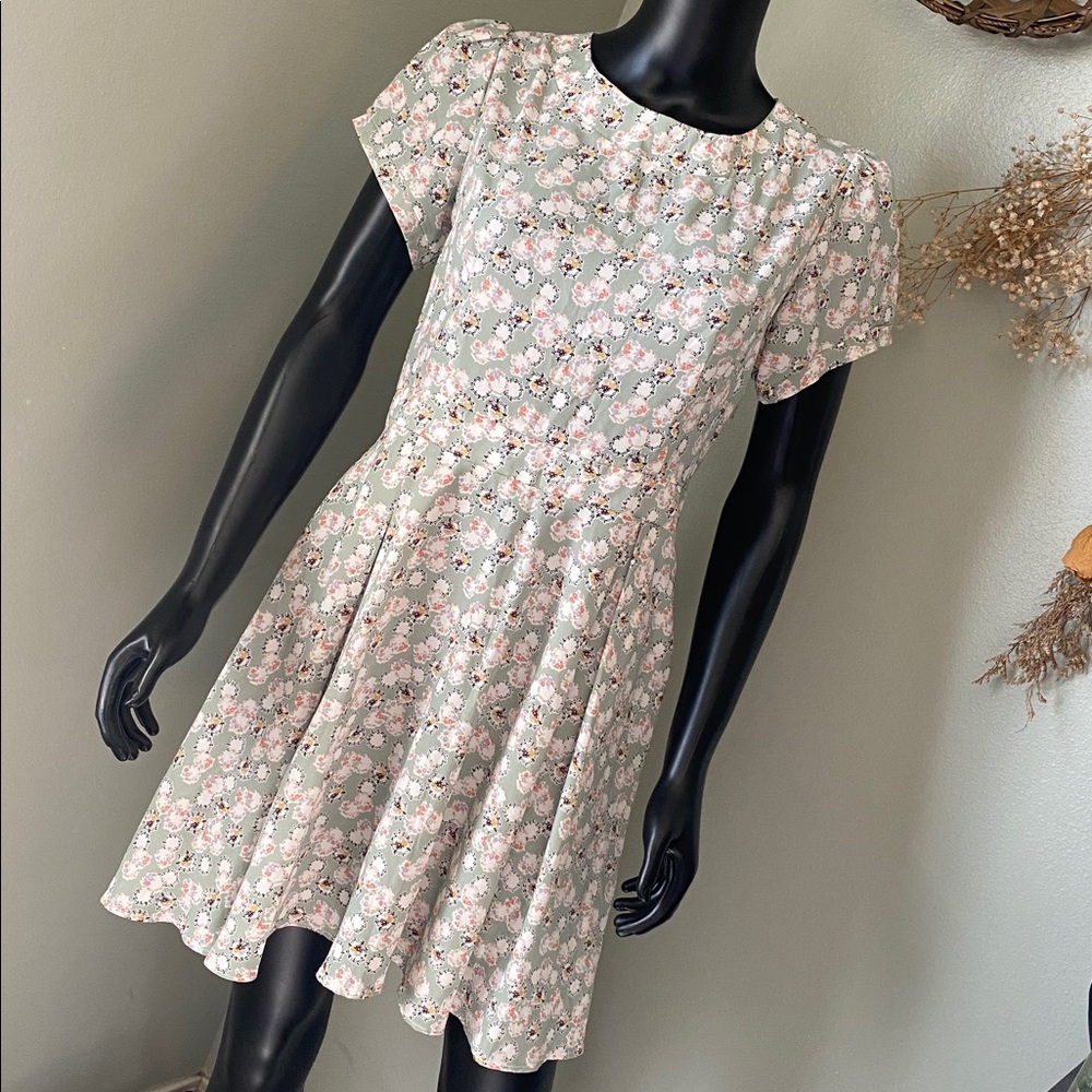 Alice Moon by Moon Collection Floral Casual Sage Green Dress